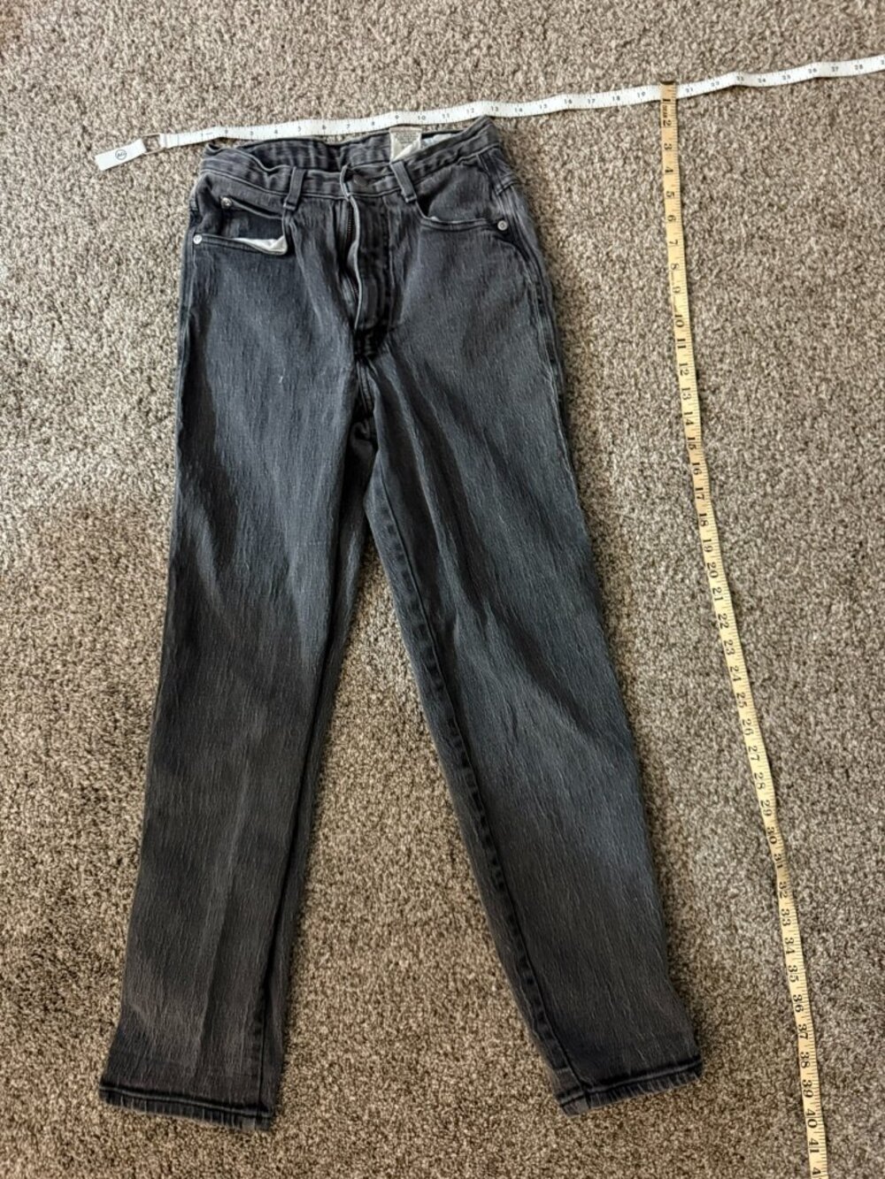 Gloria Vanderbilt Jeans Womens 6 Short Faded Black High Rise Stretch Denim